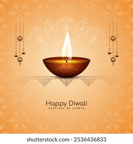 Happy Diwali traditional Indian festival background design vector