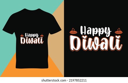 Happy Diwali t-shirt design vector
