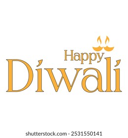 Happy Diwali typography design vector illustration