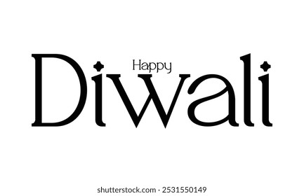 Happy Diwali typography design vector illustration