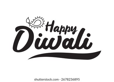Ilustración vectorial feliz del diseño de la tipografía de Diwali