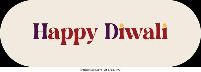 Tipografía feliz de Diwali con palabras de color difíciles y 2 tipos de fondo .