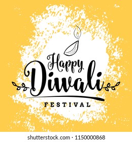 Happy Diwali. Typography. Logo design. Usable for banners, greeting cards, posters, gifts etc