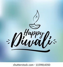 Happy Diwali. Typography. Logo design. Usable for banners, greeting cards, posters, gifts etc