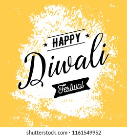 Happy Diwali. Typography. Logo design. Usable for banners, greeting cards, posters, gifts etc