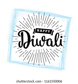 Happy Diwali. Typography. Logo design. Usable for banners, greeting cards, posters, gifts etc