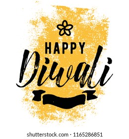 Happy Diwali. Typography. Logo design. Usable for banners, greeting cards, posters, gifts etc