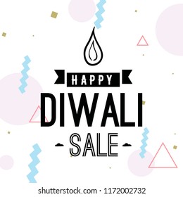 Happy Diwali. Typography. Logo design. Usable for banners, greeting cards, posters, gifts etc