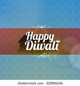 happy Diwali typography on the beautiful background.