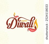 Happy Diwali Typography vector art | Happy Diwali text design | Diwali Festival vector | Deepavali design
