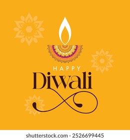 Happy Diwali Typography Vector Design