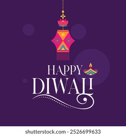 Happy Diwali Typography Vector Design