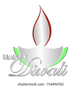 Happy Diwali vector art illustration. Design of greeting card, banner, flyer, gift certificate, invitation, background for Divali, festival of lights. Paper cut style.