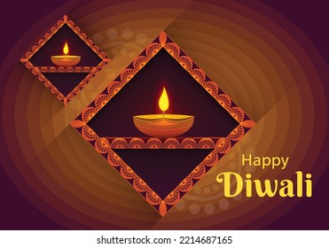 Happy Diwali vector Background 2022
