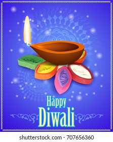 happy diwali vector background design
