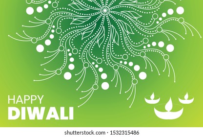 Happy diwali vector based eps 10 artwork with floral / mandala abstract background 