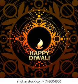 Happy Diwali. Vector design poster.