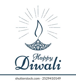 feliz Diwali, gráfico vetorial feliz Diwali, cartão de saudação Diwali, design de post de mídia social, arquivo vetorial, modelo editável.