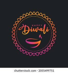 Happy Diwali Vector icon design illustration Template