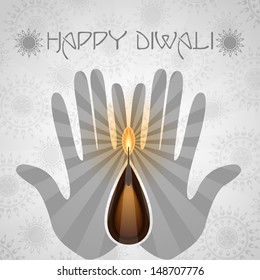 Happy diwali. Vector illustration. Eps 10.