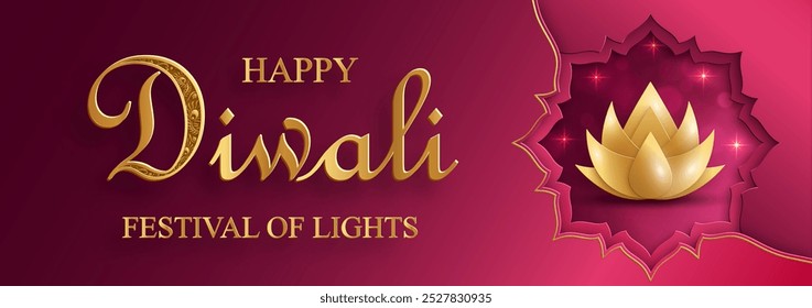 Happy Diwali vector illustration. Festive Diwali and Deepawali card. The Indian festival of lights on color background