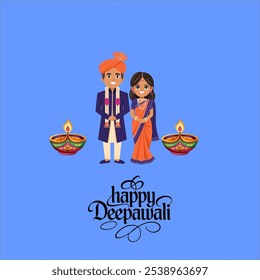 Happy diwali vector illustration. Festive diwali card. Design template with lamp