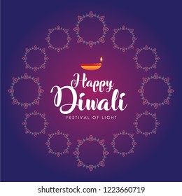 Happy diwali vector illustration for web banner, banner and poster.