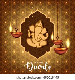 Happy Diwali wallpaper design template.