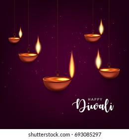Happy Diwali wallpaper design template.