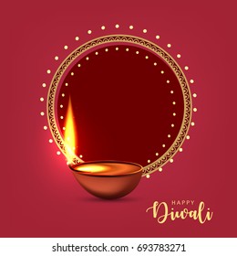 Happy Diwali wallpaper design template.