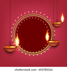 Happy Diwali Wallpaper Design Template.