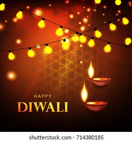 Happy Diwali wallpaper design template.