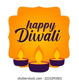 Happy diwali with white background 