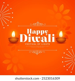 feliz diwali deseja fundo floral. brilhante diya ou lâmpada vetor