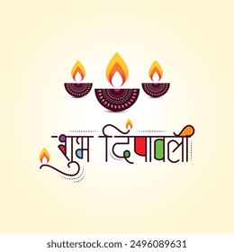 Happy Diwali Wishes Poster Design Template