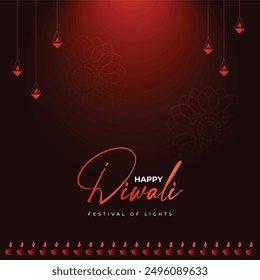 Happy Diwali Wishes Poster Design Template