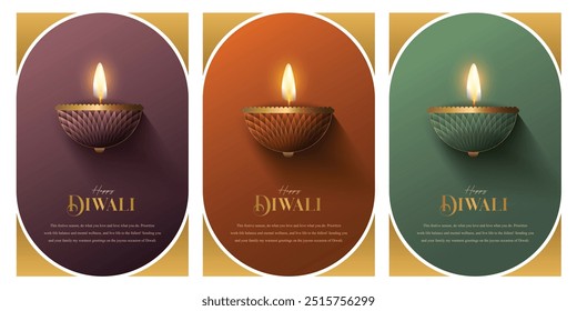 Feliz Diwali deseja pôster. novo premium olhar diya.