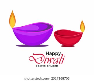 Happy Diwali wishes vector image for free download