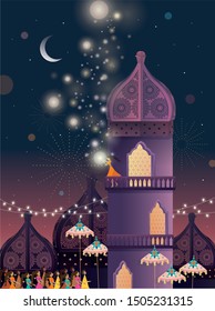 Happy Diwali/Deepavali greetings template vector/illustration