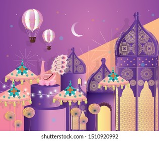 Happy Diwali/Deepavali greetings template vector/illustration