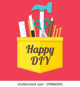 Happy DIY Vector Illustration