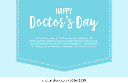 Happy doctor day vector art illustration
