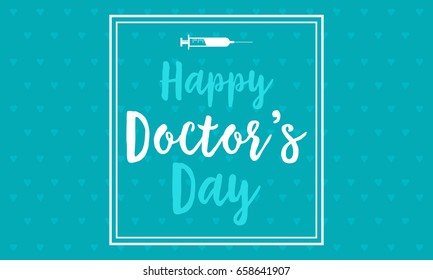 Happy doctor day vector flat