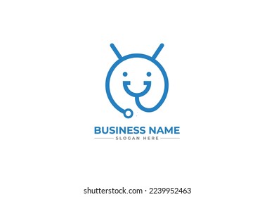 happy doctor logo design. medical, clinic, hospital logo design