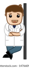 Happy Doctor Profile - Office Cartoon Characters