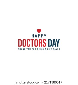 Happy Doctor's day with creative text design, vector illustration