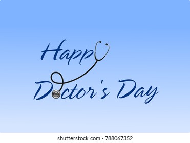 Happy Doctor's Day greeting illustration vector