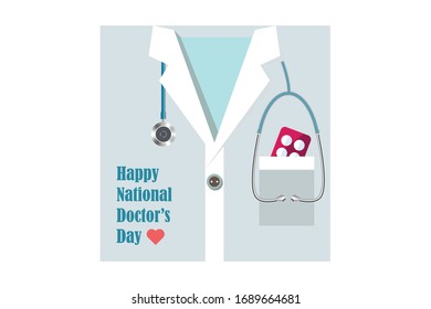 Feliz día del doctor, plantilla de saludos.