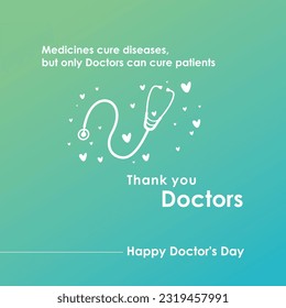 Vector de plantillas de medios sociales del Día de los médicos felices