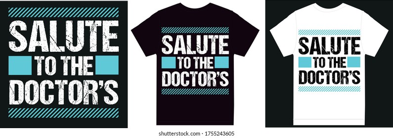 Happy Doctor's Day T shirt design in vector illustration.